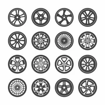 Wheel disks Stock Illustration