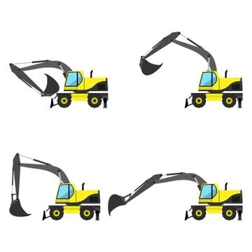 Wheel excavator Illustrazione stock