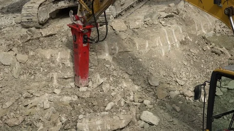 Wheel Excavators at work, close up Stock Footage 88556099