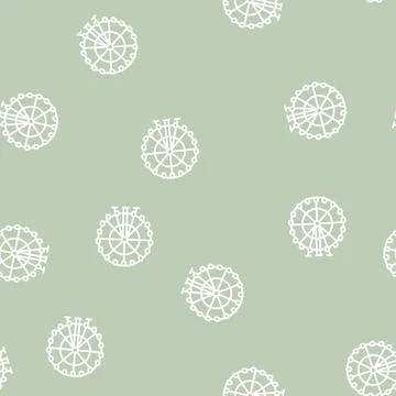 Wheel ferris line seamless pattern Stock Illustration