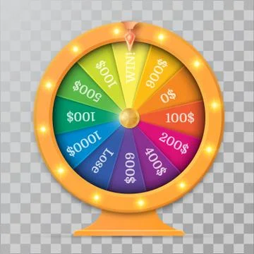 Wheel of fortune 3d object Stock Illustration