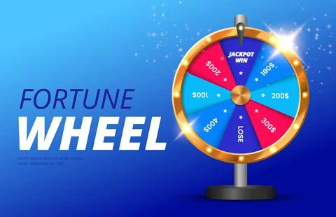 Wheel of fortune background. Vector lucky roulette. Online casino concept. Stock Illustration
