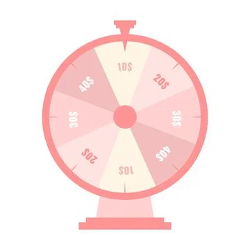 Wheel of fortune background. Vector lucky roulette illustration. Stock Illustration