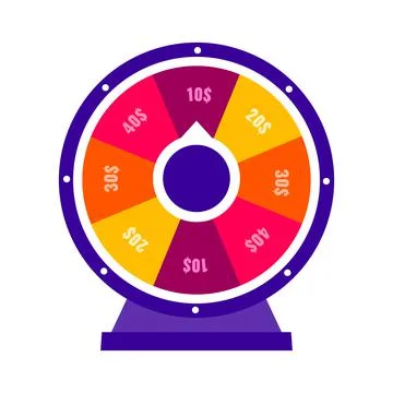 Wheel of fortune background. Vector lucky roulette illustration. Stock Illustration