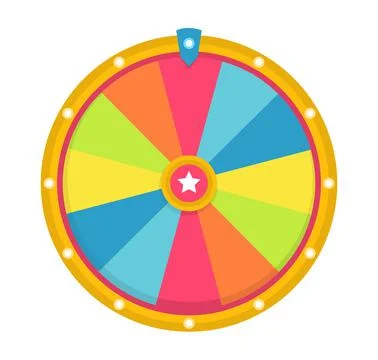 Wheel of fortune background. Vector lucky roulette illustration. Stock Illustration