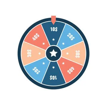 Wheel of fortune background. Vector lucky roulette illustration. Stock Illustration