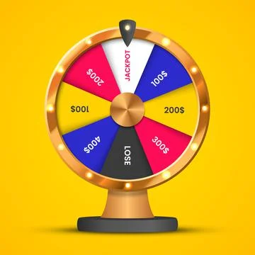 Wheel of fortune background. Vector lucky roulette illustration. Stock Illustration