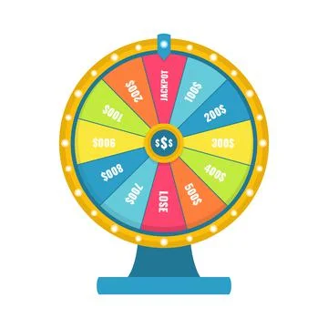 Wheel of fortune background. Vector lucky roulette illustration. Stock Illustration