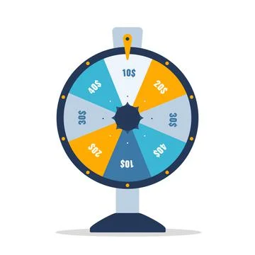 Wheel of fortune background. Vector lucky roulette illustration. Stock Illustration
