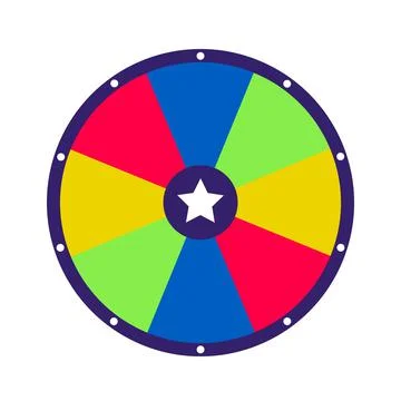 Wheel of fortune background. Vector lucky roulette illustration. Stock Illustration
