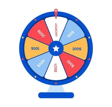 Wheel of fortune background. Vector lucky roulette illustration. Stock Illustration