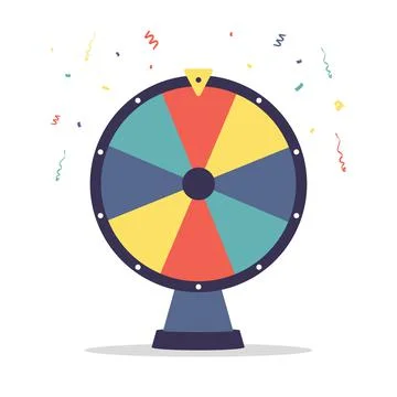 Wheel of fortune background. Vector lucky roulette illustration. Stock Illustration