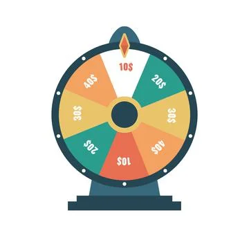 Wheel of fortune background. Vector lucky roulette illustration. Stock Illustration