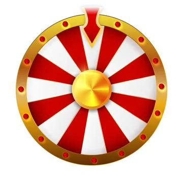 Wheel of fortune isolated vector object on white background. Stock Illustration
