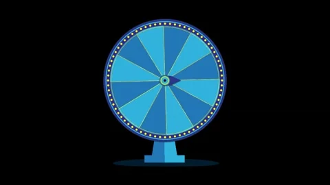 Wheel of Fortune Spin Prize Animation Stock Footage 314476225