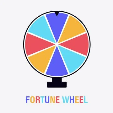 Wheel of fortune vector illustration of a flat. Empty colorful wheel of fortune Stock Illustration