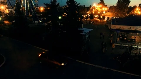 The wheel glows in the dark Stock Footage 96076179