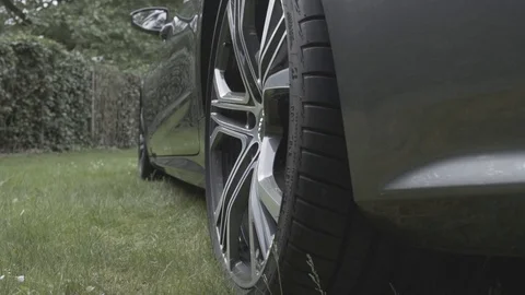 The Wheel Of a Grey Audi 스톡 동영상 99458581