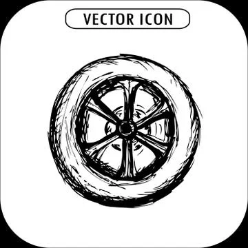 Wheel, hand drawing Stock-Illustration