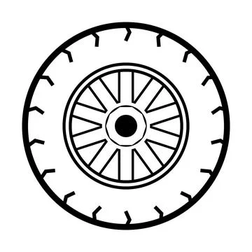 Wheel icon Stock Illustration