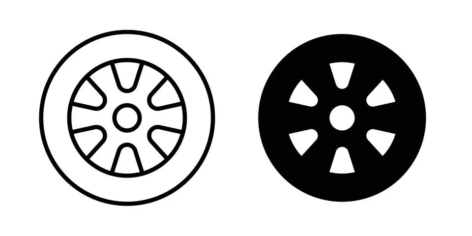 Wheel icon Illustration Eps10 for web or app Stock Illustration