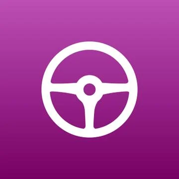 Wheel icon steering car circle vehicle Stock Illustration