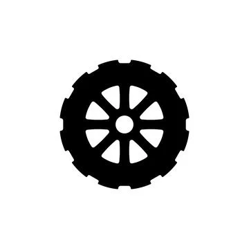Wheel icon vector Stock Illustration