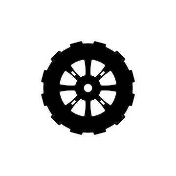 Wheel icon vector Stock Illustration