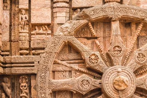 Wheel at Konark Foto stock