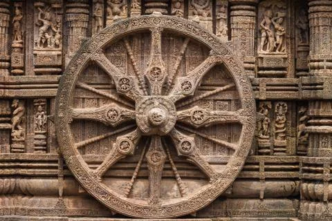 Wheel at Konark Foto stock