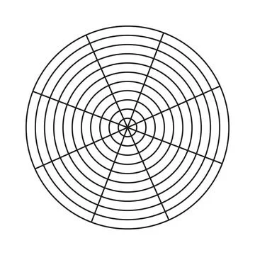 Wheel of life template. Simple coaching tool for visualizing all areas of life Stock-Illustration