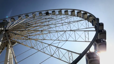 Wheel of Liverpool by the docks Video stock 106983550