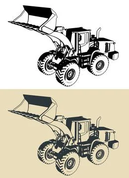 Wheel loader Illustrazione stock
