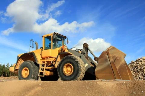 Wheel Loader at Sand Pit Stock Photos