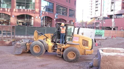 Wheel loader tractor Stock Footage 219890924