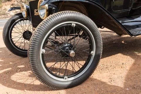 Wheel of a Model-T Ford Stock Photos