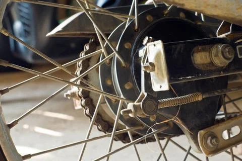 Wheel motorbikes Stock Photos