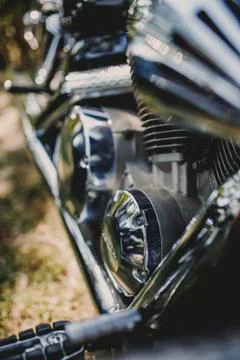 The wheel of a motorcycle	 Foto stock