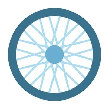 Wheel with needles vector icon flat isolated Stock Illustration