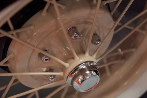 Wheel on old-timer Stock Photos