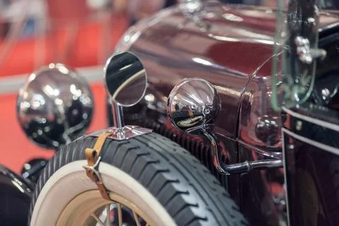 Wheel on old-timer Stock Photos