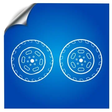 Wheel painted marker Stock Illustration