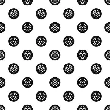 Wheel pattern seamless vector Stock Illustration