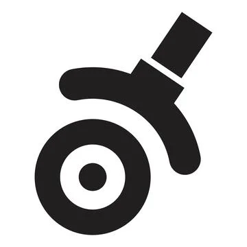 Wheel Of Plane icon vector design template in black color isolated sign on wh Stock Illustration