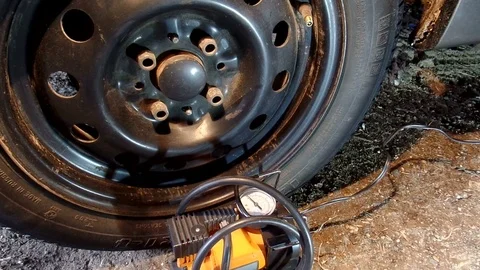 Wheel pump Stock Footage 71445925