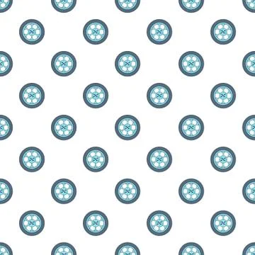 Wheel from racing car pattern, cartoon style Stock Illustration