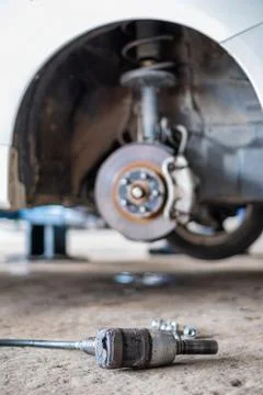 Wheel removing tool close-up 写真素材