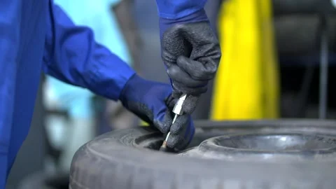 Wheel repairing Video stock 228802761
