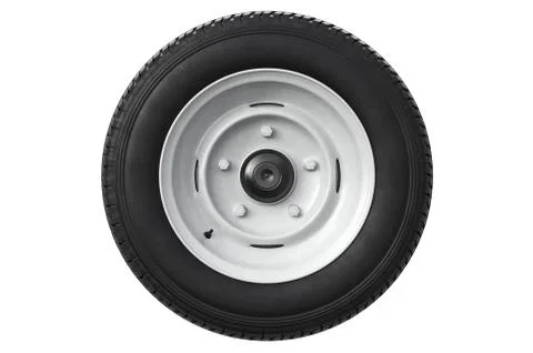 Wheel retro car, side view Stock Illustration
