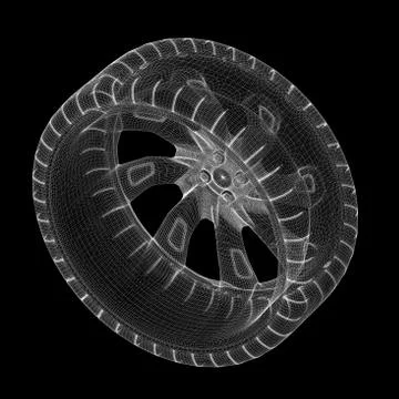 Wheel with rubber Stock Illustration